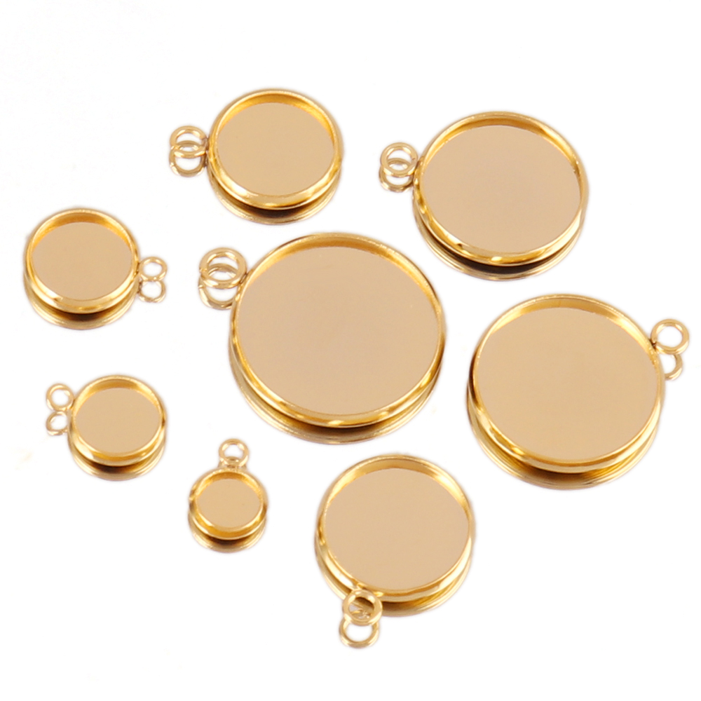 10Pcs Stainless Steel Cabochon - đánh giá và giá Bezels Set Pendant