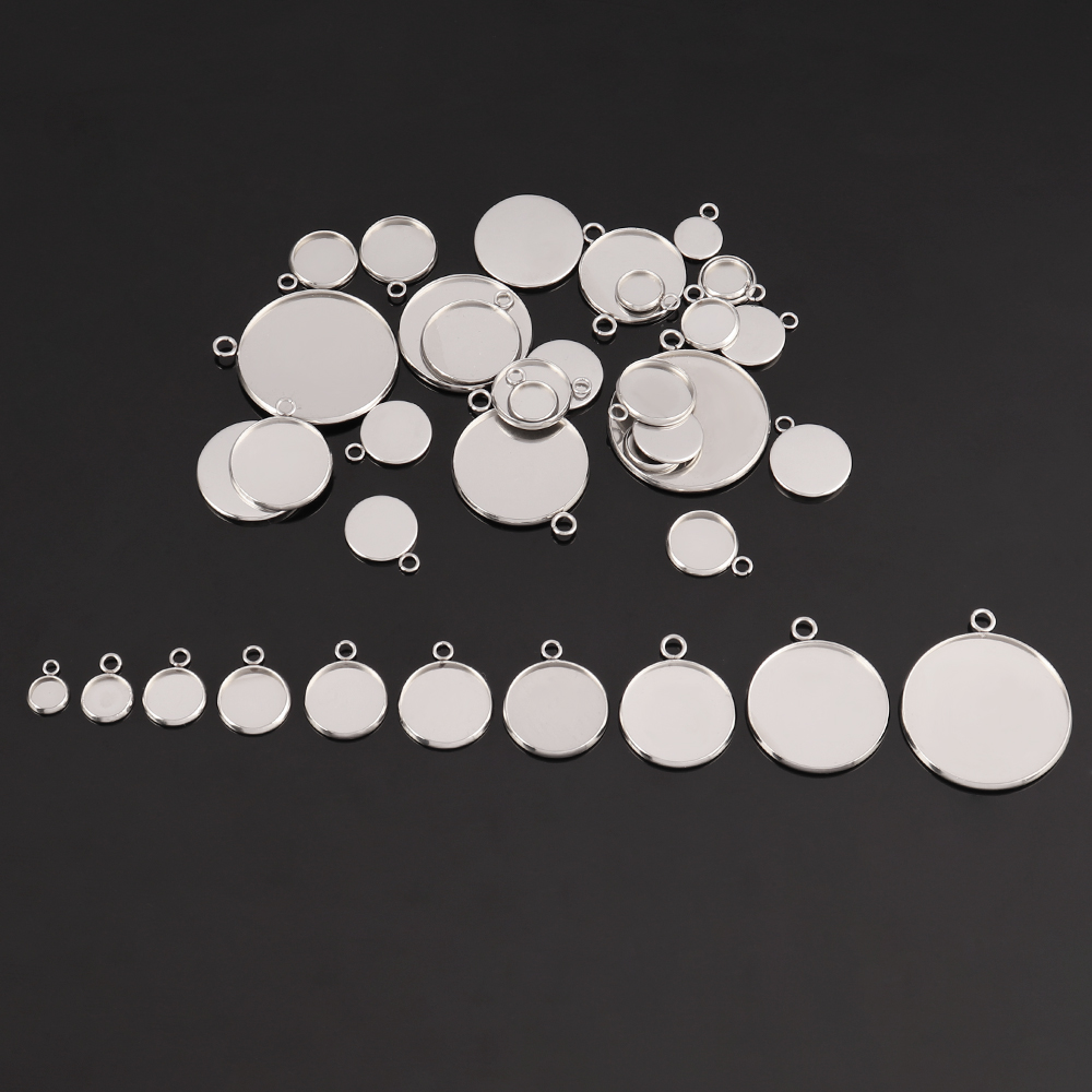 10Pcs Stainless Steel Cabochon - đánh giá và giá Bezels Set Pendant