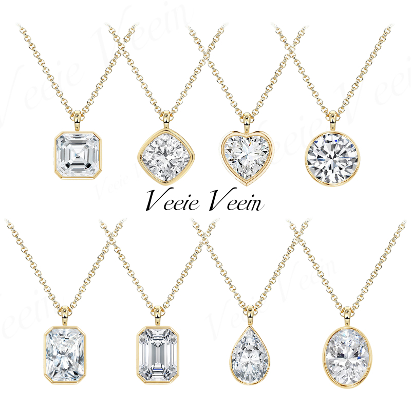 Veeie Veein Jewelry 3ct Irregu - đánh giá và giá Bezels Set Pendant