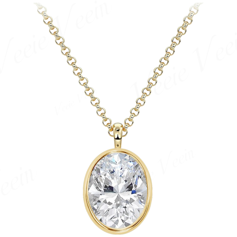 Veeie Veein Jewelry 3ct Irregu - đánh giá và giá Bezels Set Pendant