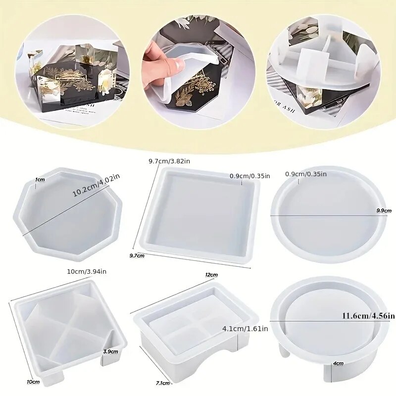 Coaster Resin Molds Set Includ - đánh giá và giá Gold Foil Flakes