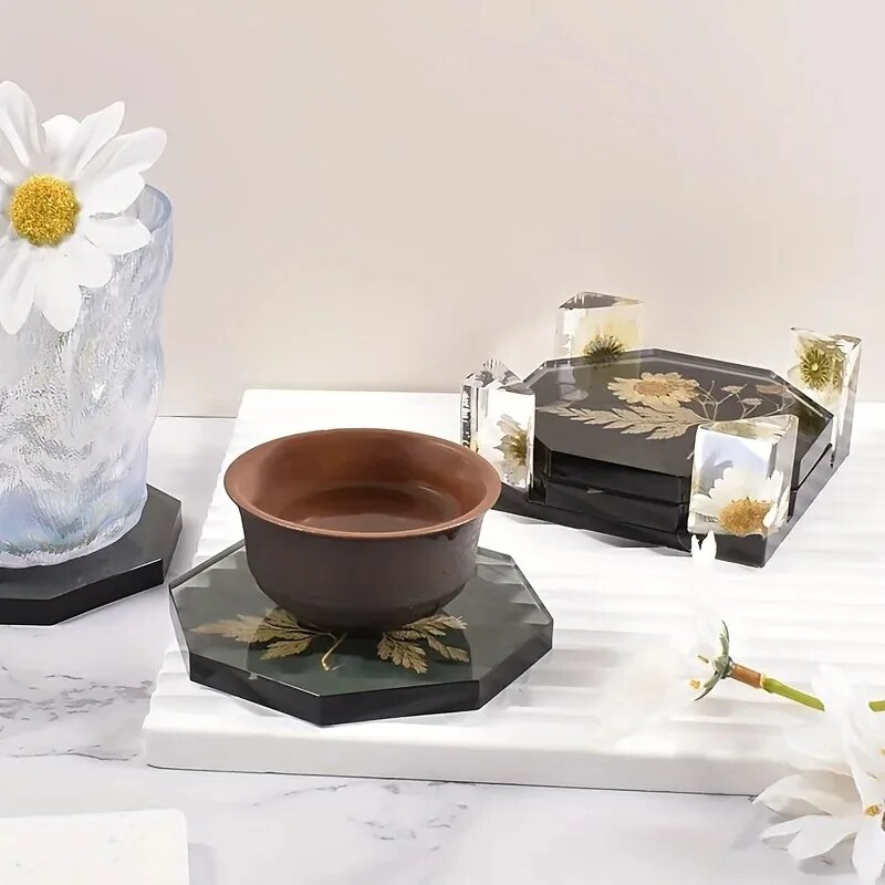 Coaster Resin Molds Set Includ - đánh giá và giá Gold Foil Flakes