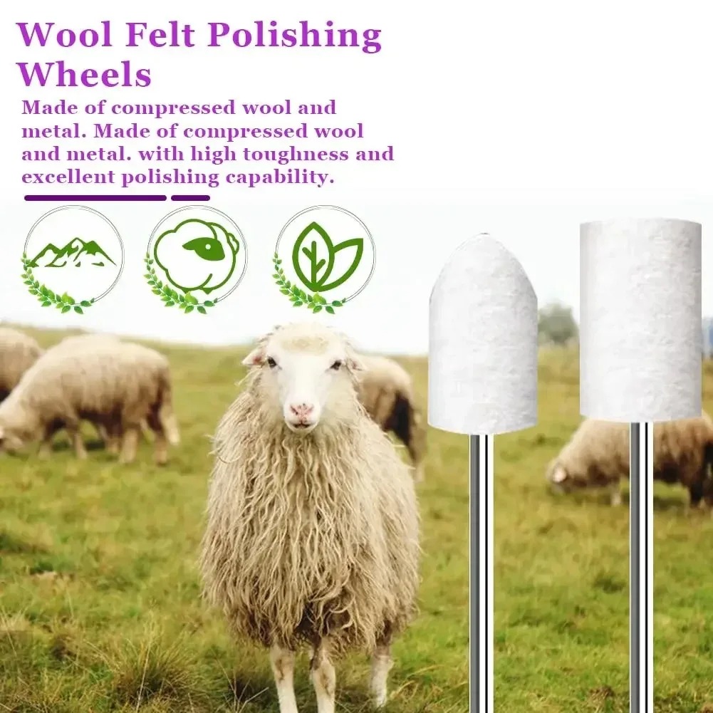 80PCS Wool Felt Buffing Wheel  - đánh giá và giá Resin Crafts Diy