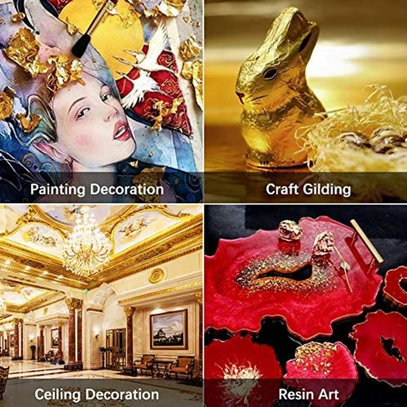 100pcs Imitation Gold Sliver C - đánh giá và giá Gold Foil Flakes