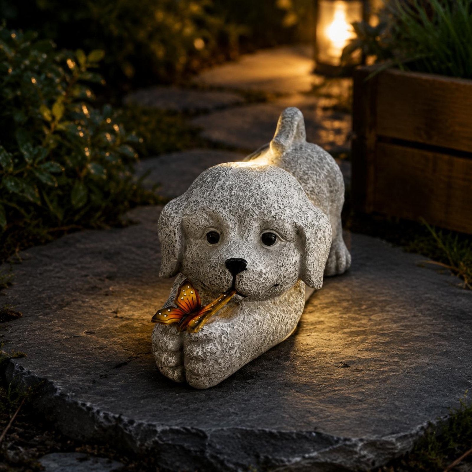 Solar Dog Statue Resin Craft S - đánh giá và giá Resin Crafts