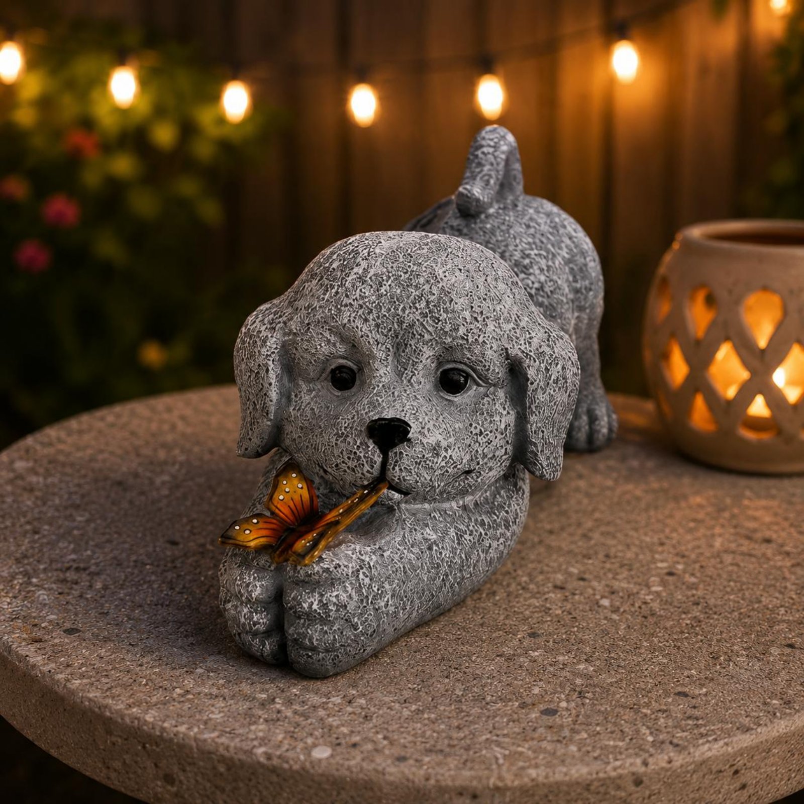 Solar Dog Statue Resin Craft S - đánh giá và giá Resin Crafts