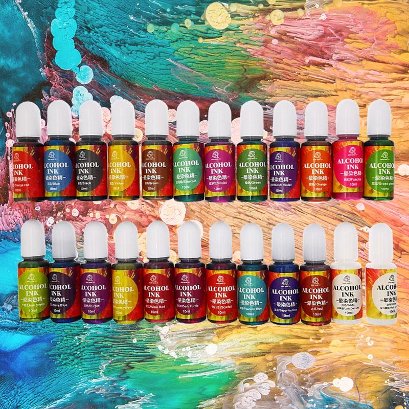 24 Màu 10Ml Nghệ Thuật Mực Rượ - đánh giá và giá Resin Dye Alcohol