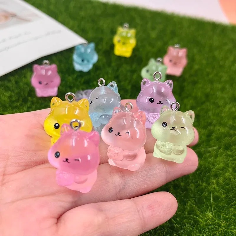 10Pcs Glow In The Dark Kawaii  - đánh giá và giá Resin Craft Supplies