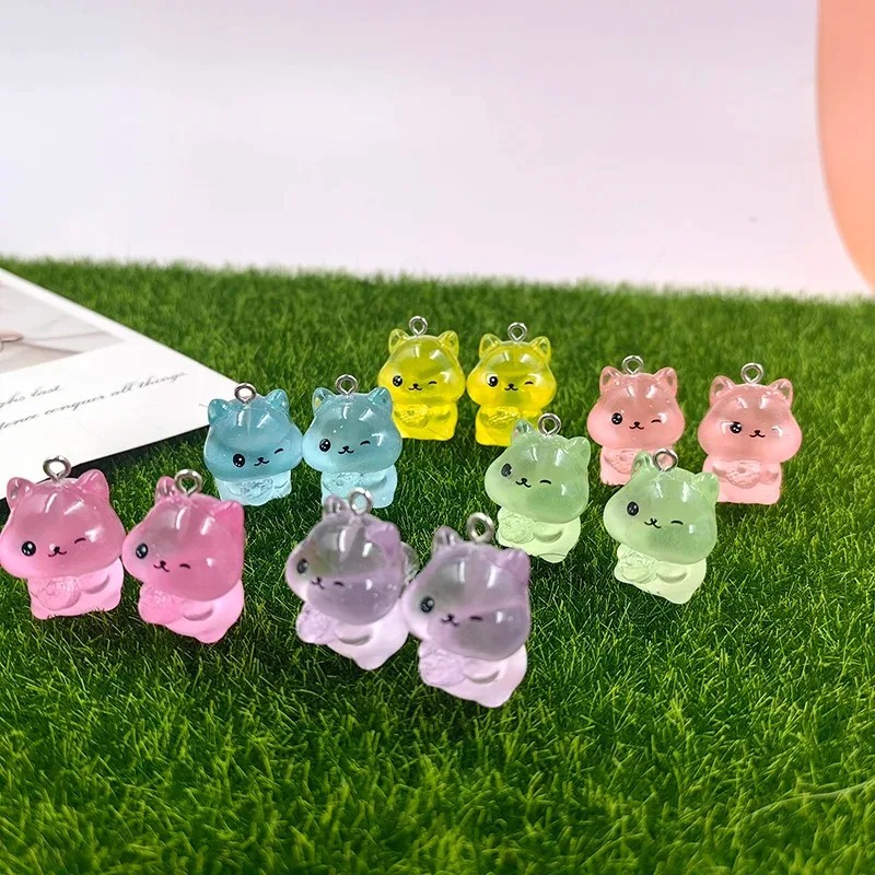 10Pcs Glow In The Dark Kawaii  - đánh giá và giá Resin Craft Supplies