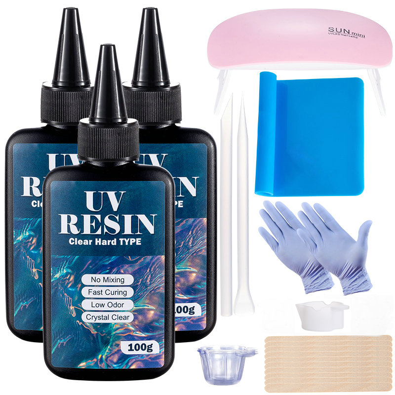 100g/250g Clear UV Resin Hard  - đánh giá và giá Epoxy Uv Resin Kit