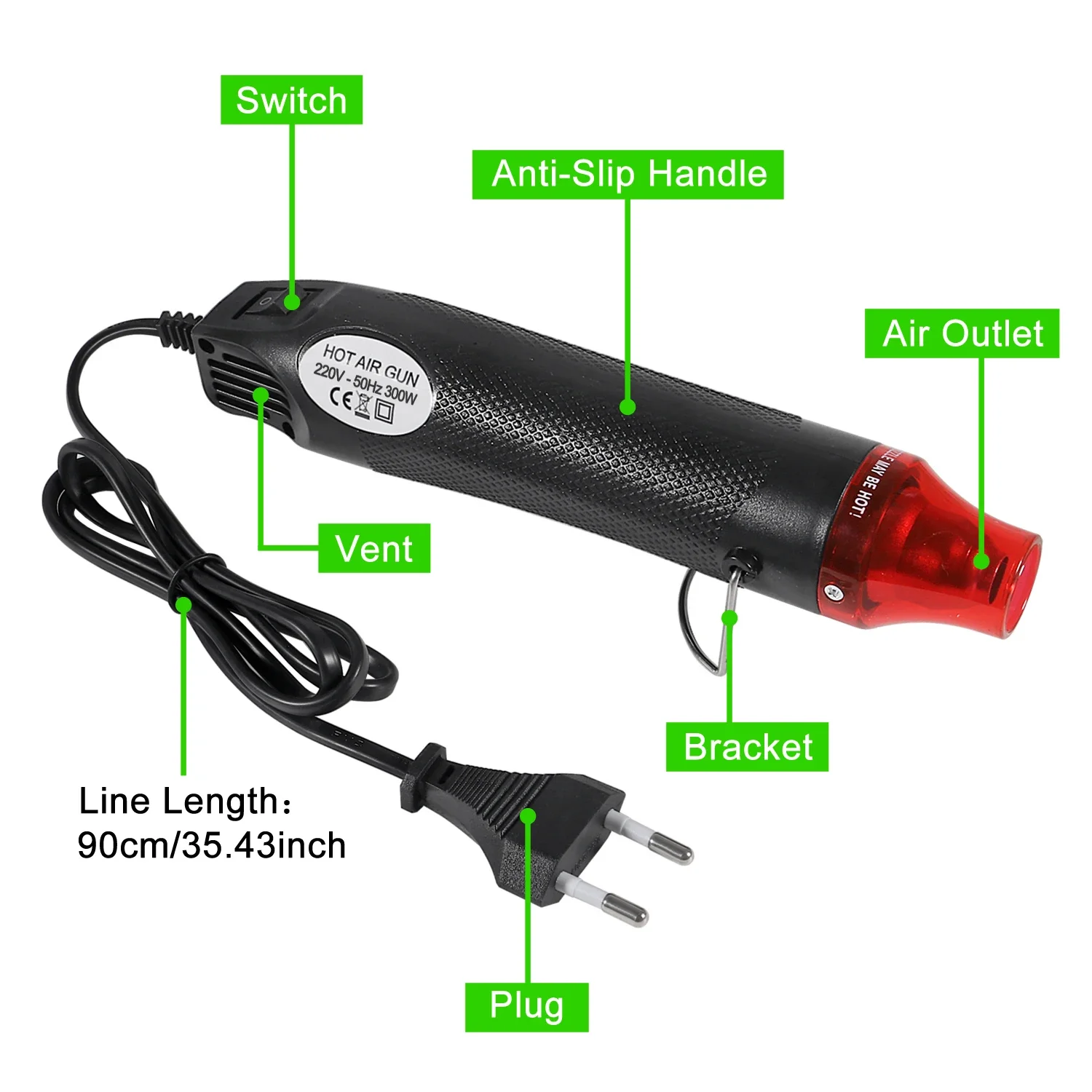 656/1060pcs Heat Shrink Tube W - đánh giá và giá Heat Gun Small