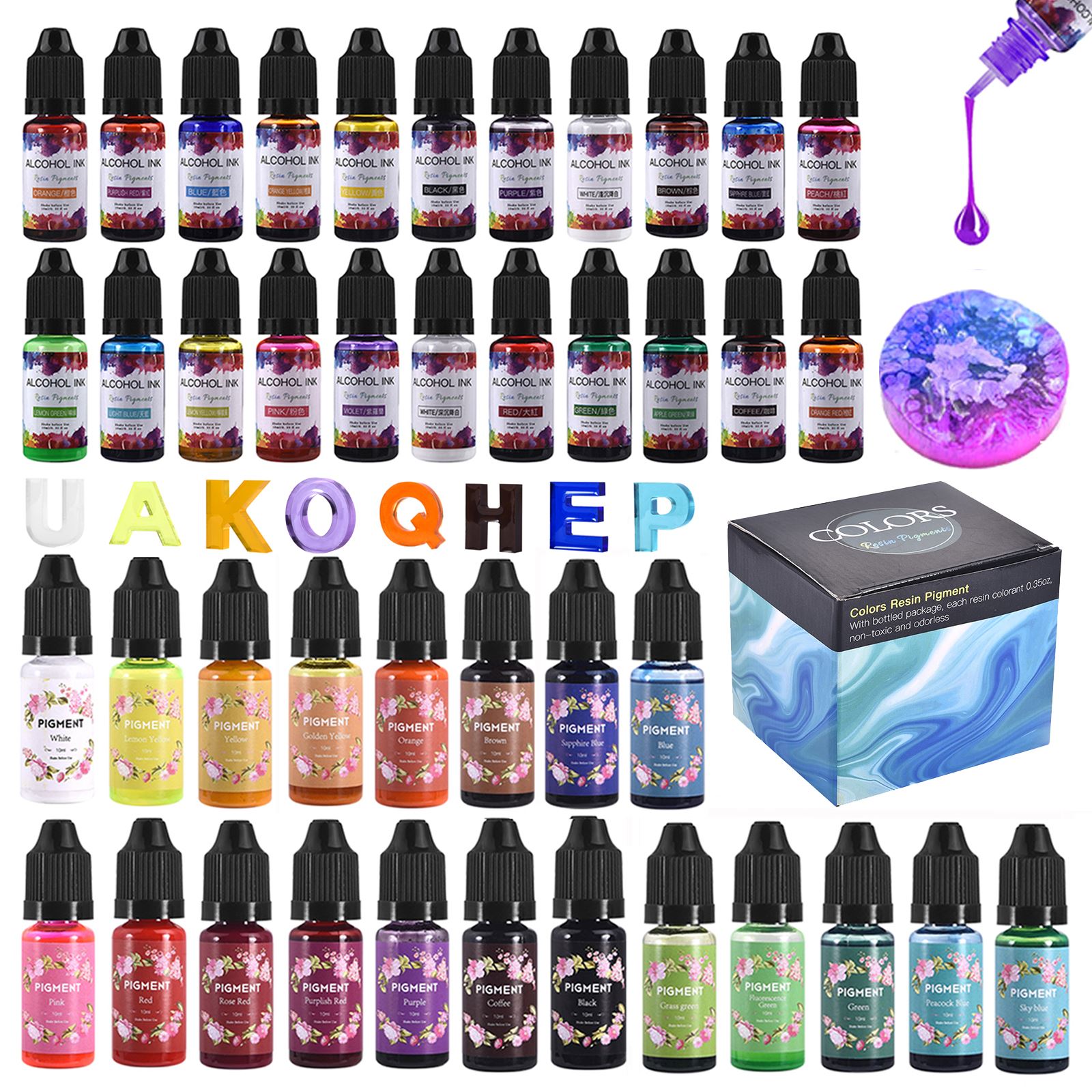 1 Bộ Nhựa Sắc Tố Bộ Nghệ Thuật - đánh giá và giá Resin Dye Alcohol