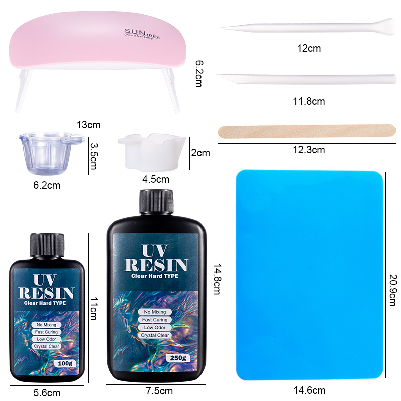 100g/250g Clear UV Resin Hard  - đánh giá và giá Epoxy Uv Resin Kit