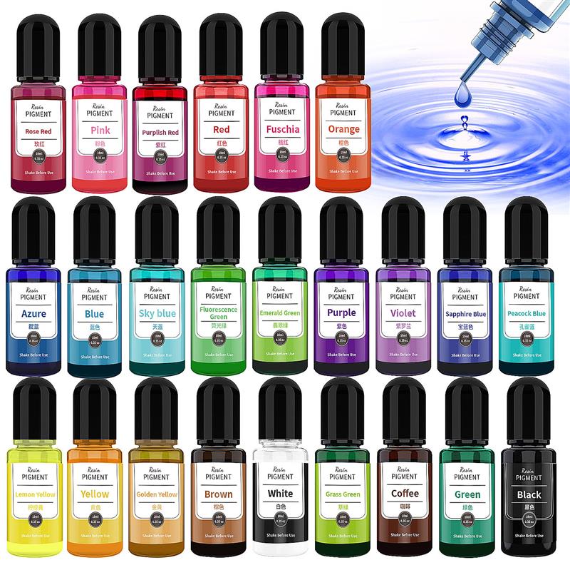 24 Color Art Ink Alcohol Resin - đánh giá và giá Resin Dye Alcohol
