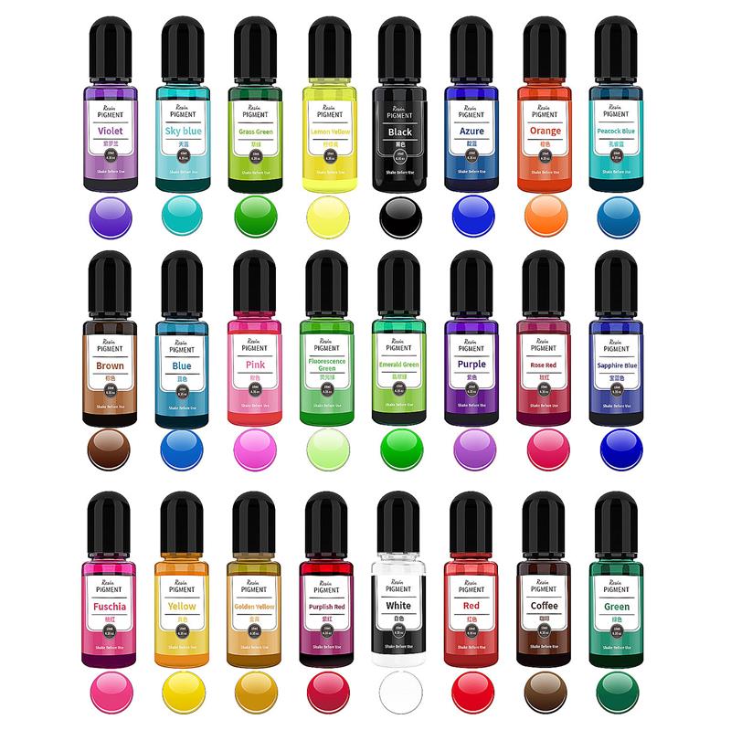 24 Color Art Ink Alcohol Resin - đánh giá và giá Resin Dye Alcohol